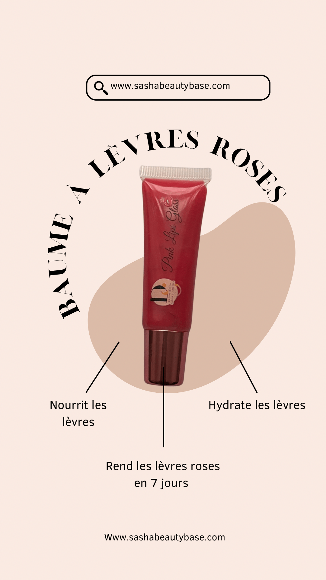 BAUME A LEVRES - LEVRES ROSES - DREAM SKIN by Sasha Cosmetics