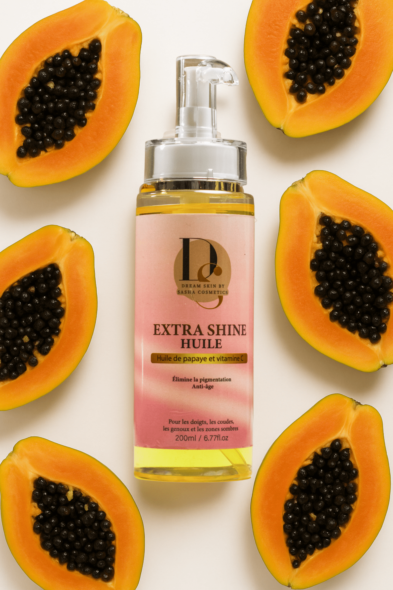 HUILE DE PAPAYE ET VITAMINE C - EXTRA SHINE - DREAM SKIN by Sasha Cosmetics