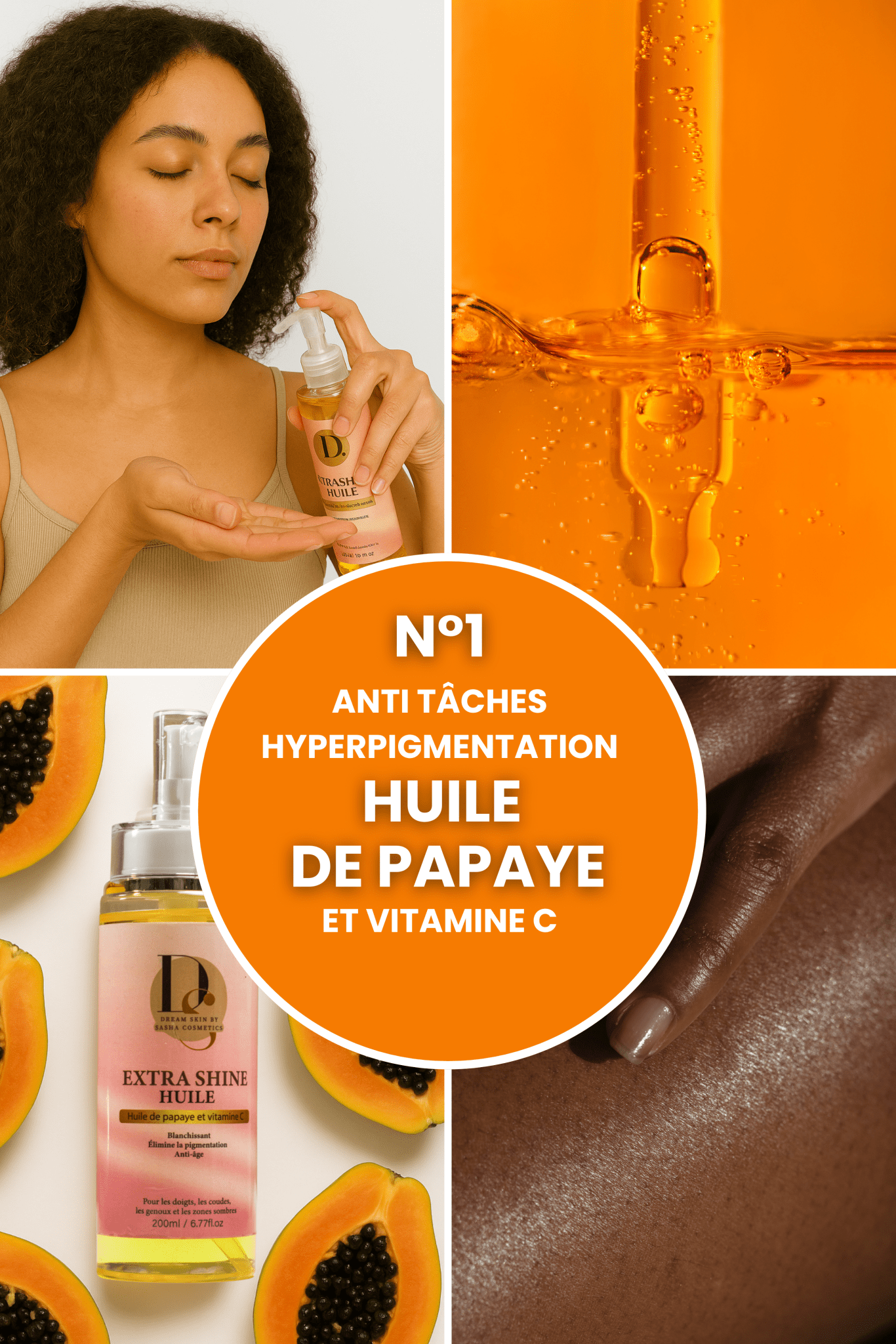 HUILE DE PAPAYE ET VITAMINE C - EXTRA SHINE - DREAM SKIN by Sasha Cosmetics