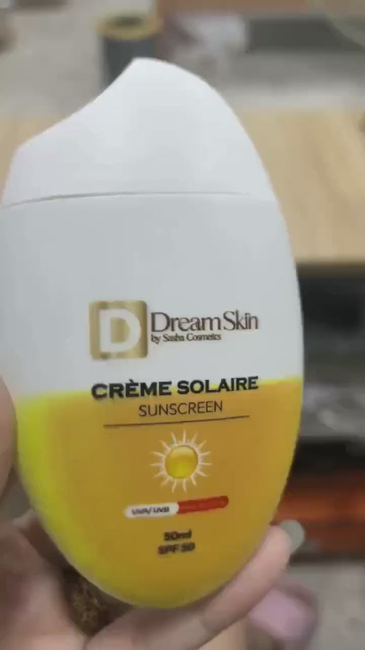 Crème solaire gelée